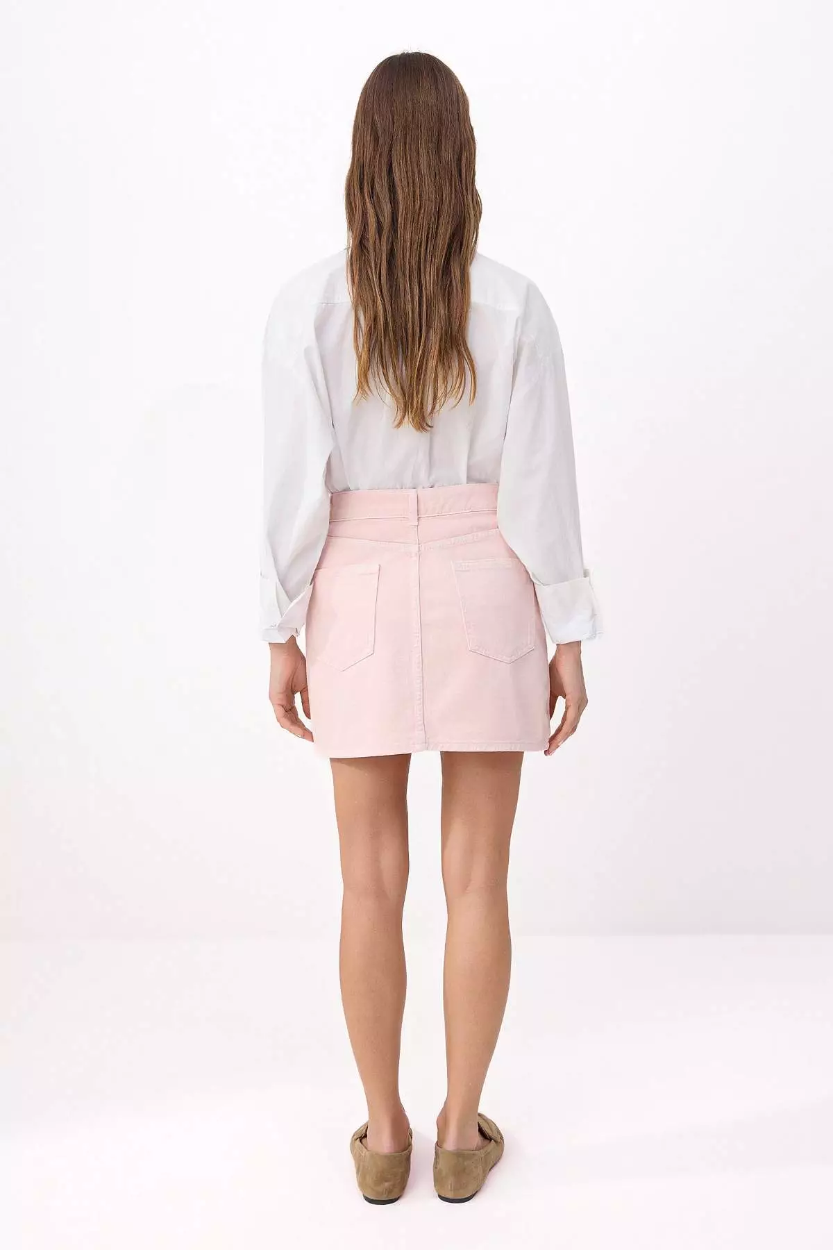 Pink Mini Denim 1% Cotton Skirt Twoss26Et7