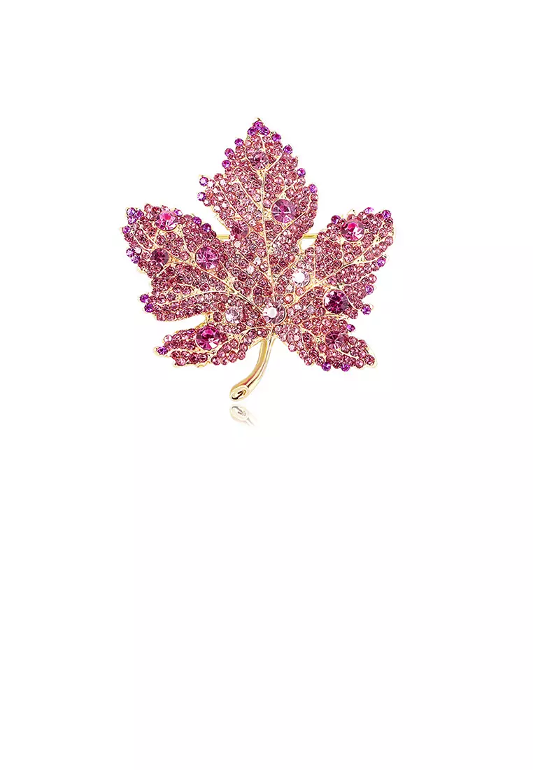 Chanel maple top leaf brooch