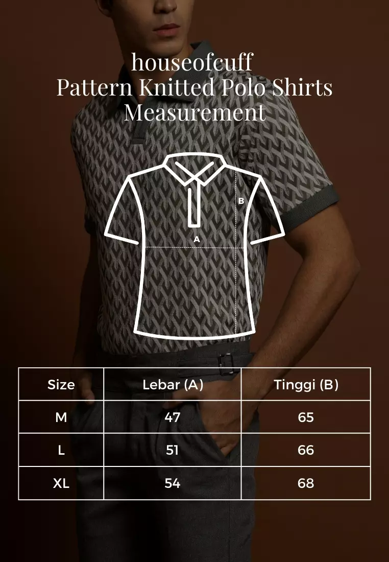 Houseofcuff Polo Shirt lengan pendek knit rajut monogram Cream