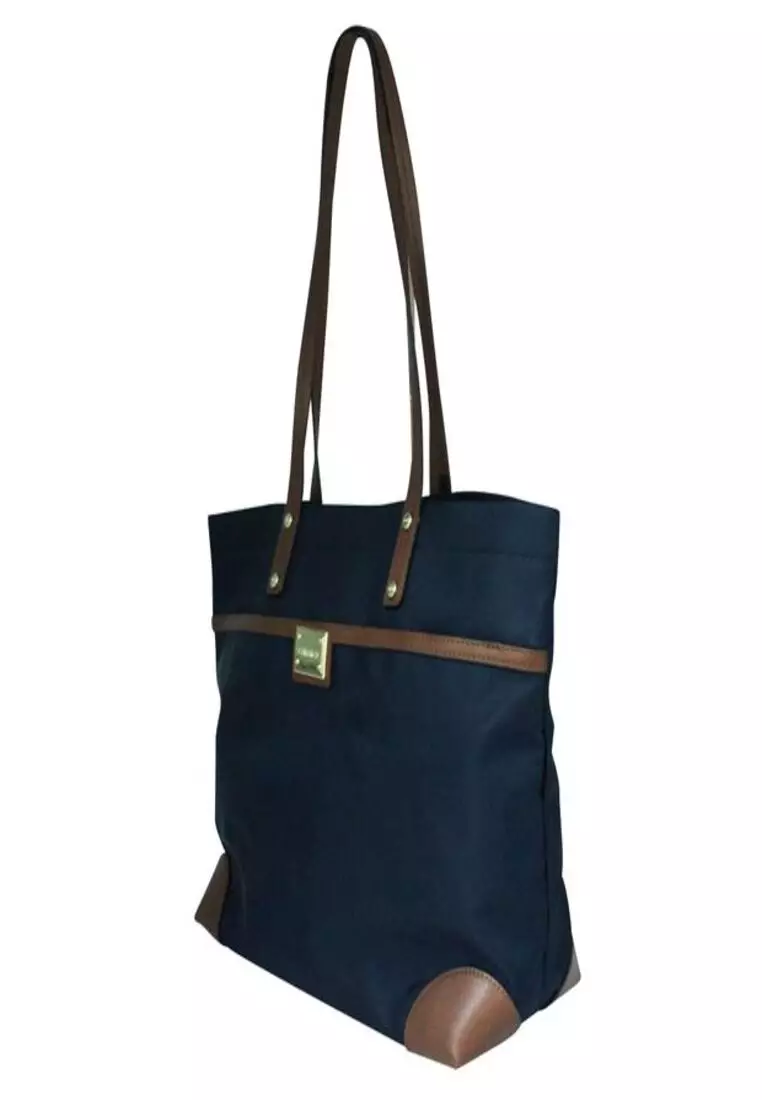Designer nylon tote top