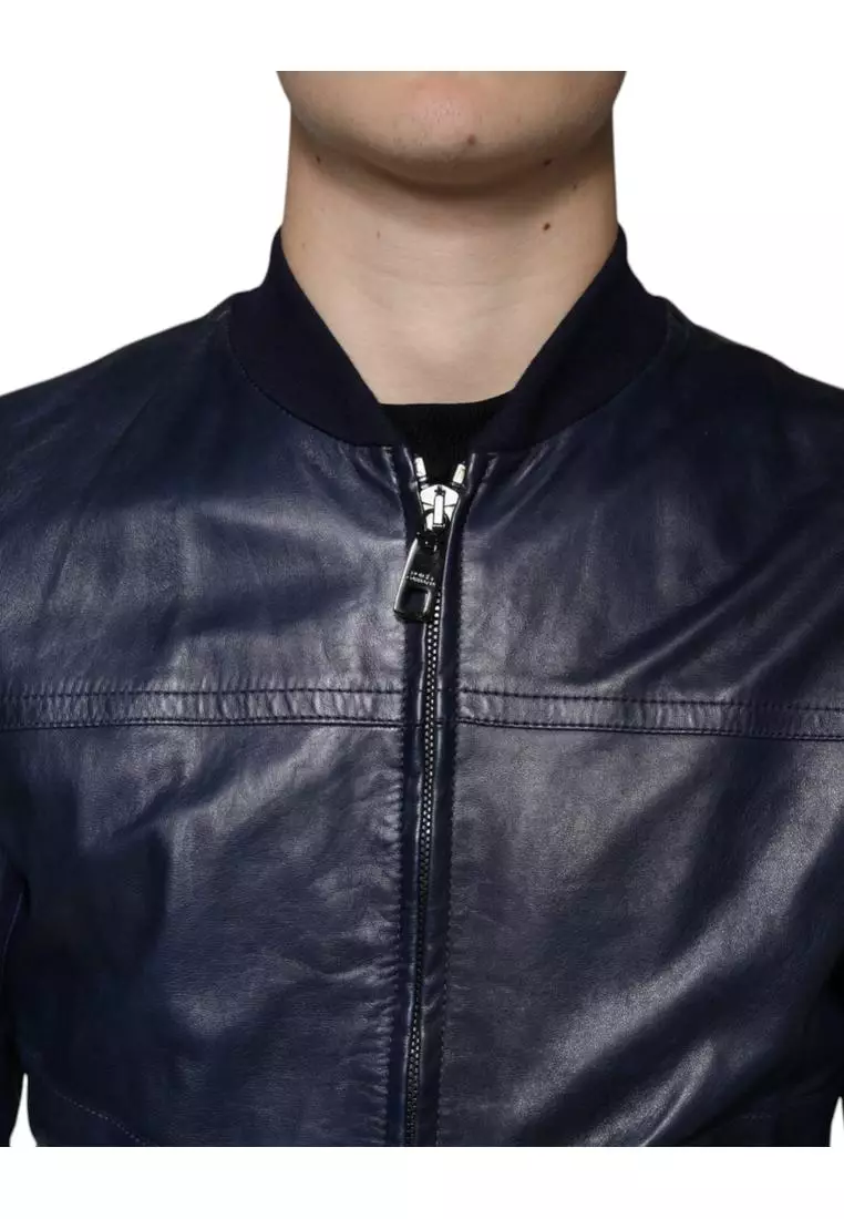 Dolce & Gabbana Brown Lambskin Leather Men Sweatpants Pants main image 0