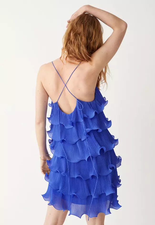 Strappy clearance ruffle dress
