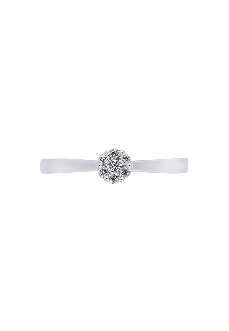 HABIB ADORE | Diamond Ring (A La Solitaire) in 375/9K White Gold 25697(R)-0.10