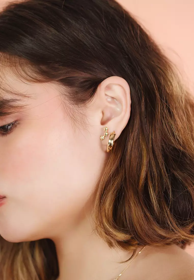  Star Cluster Studs 14k Gold