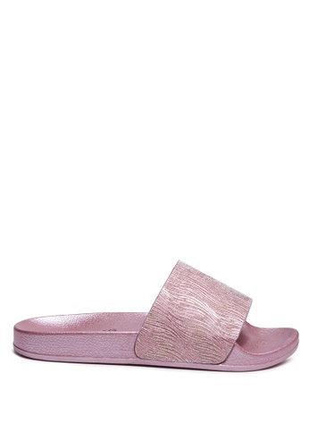 London Rag pink Pink Metallic Slip-On Sandal C1F9ESH59D1AEFGS_1
