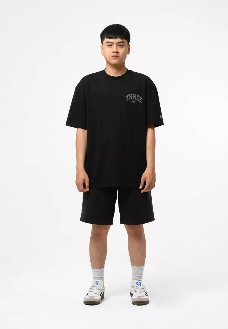 3Second Men's T-Shirt Short Sleeve Relaxed Fit Cotton Sporty Noah C150125