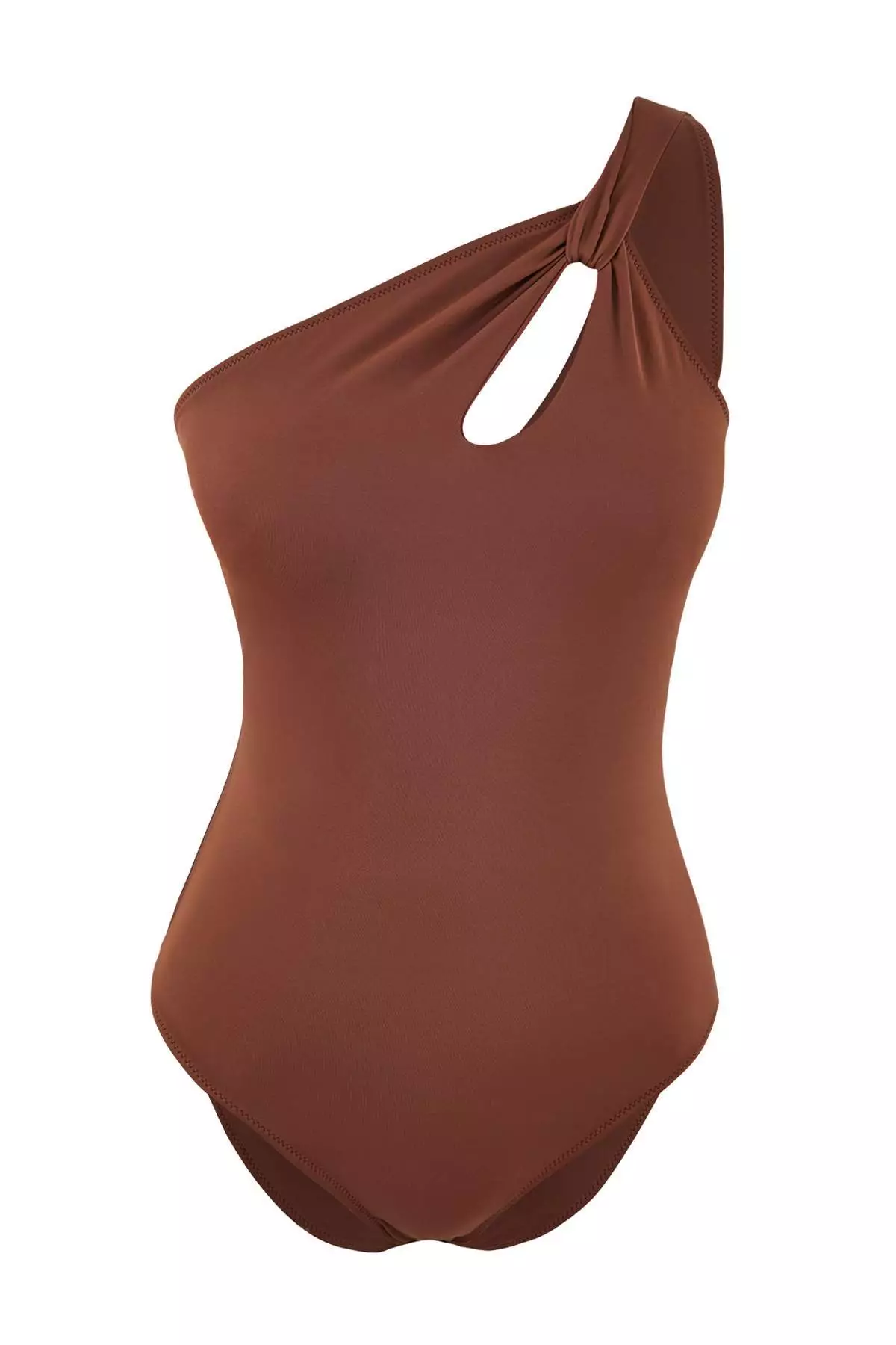 Brown Cut Out Covered Regular Chlorine & Water Resistant Long Lasting Lycra ® Xtralife Swimsuit Tbess26Ma4