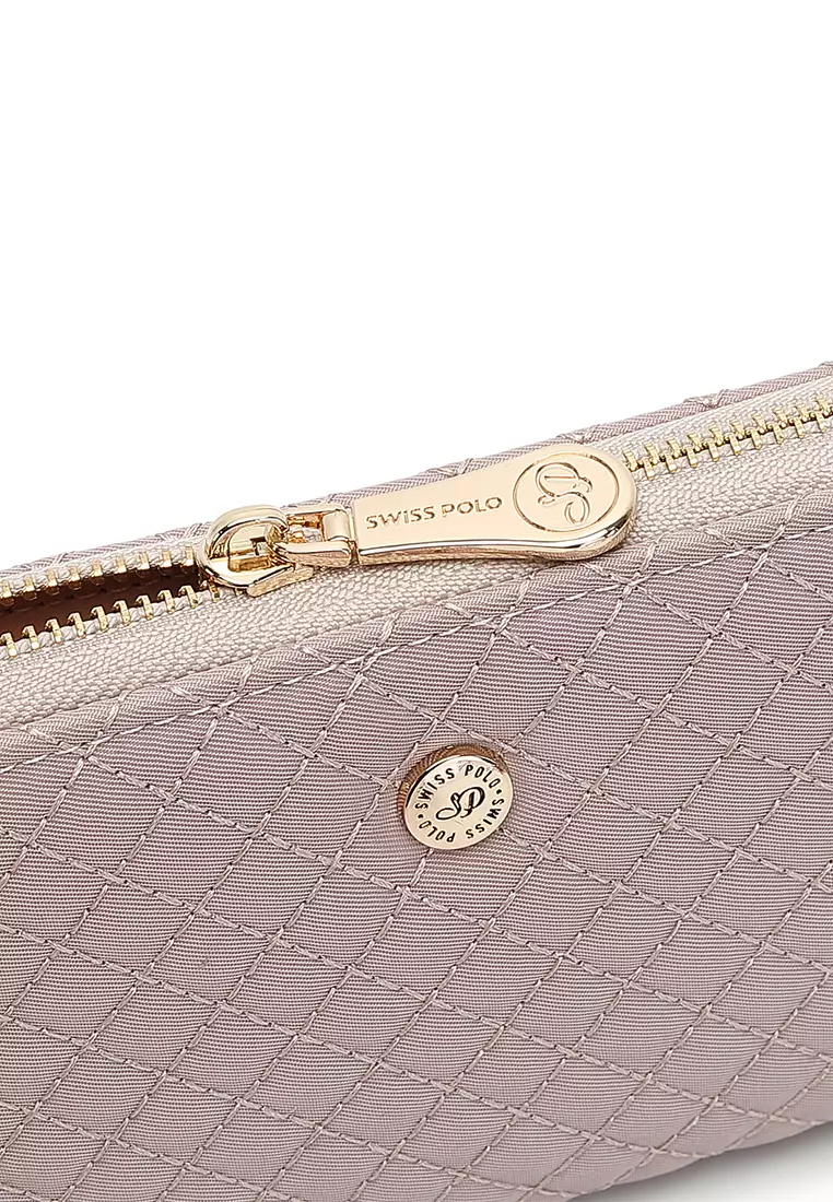 Quilted Long Purse / Wallet - Pink