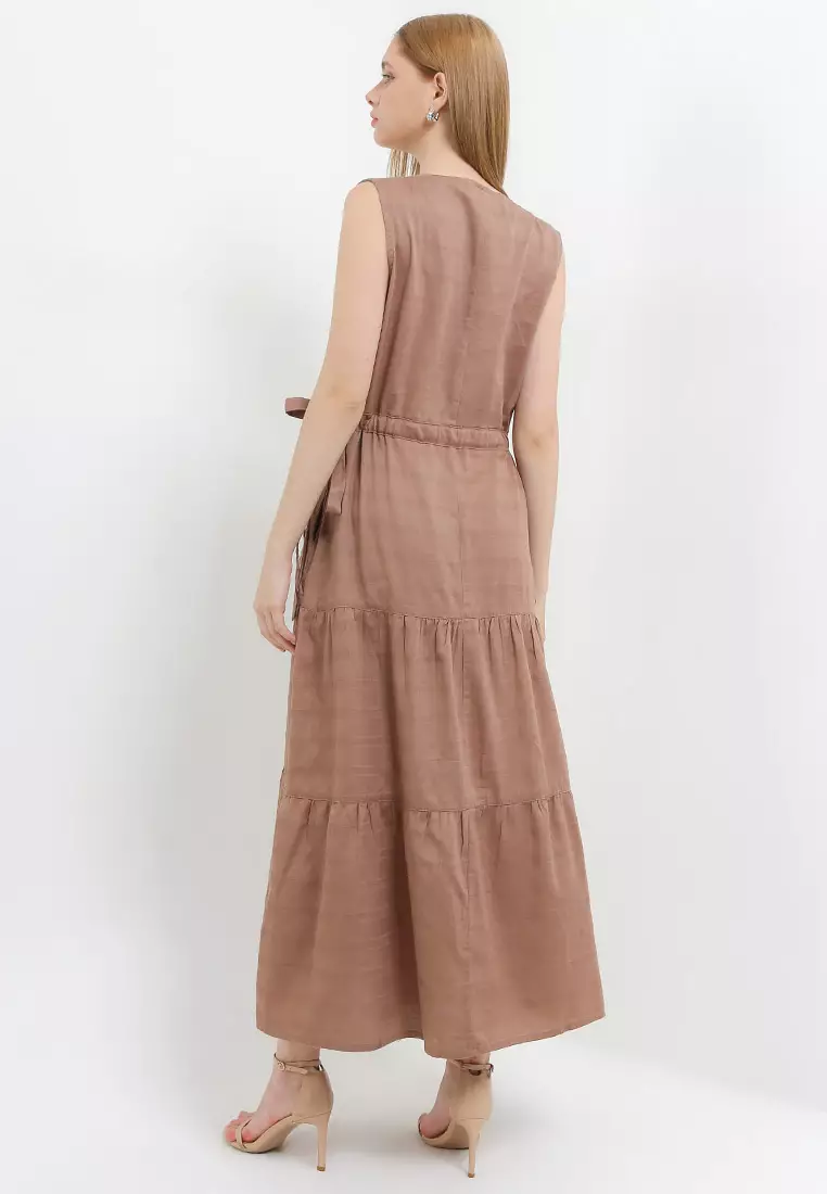 Gamis V-Neck Layered - Elfesya Dresses