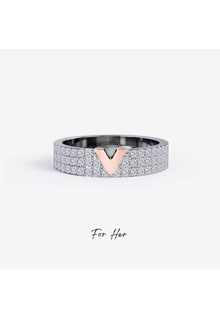 Vinstella Together With You Dual Colour Couple Ring
