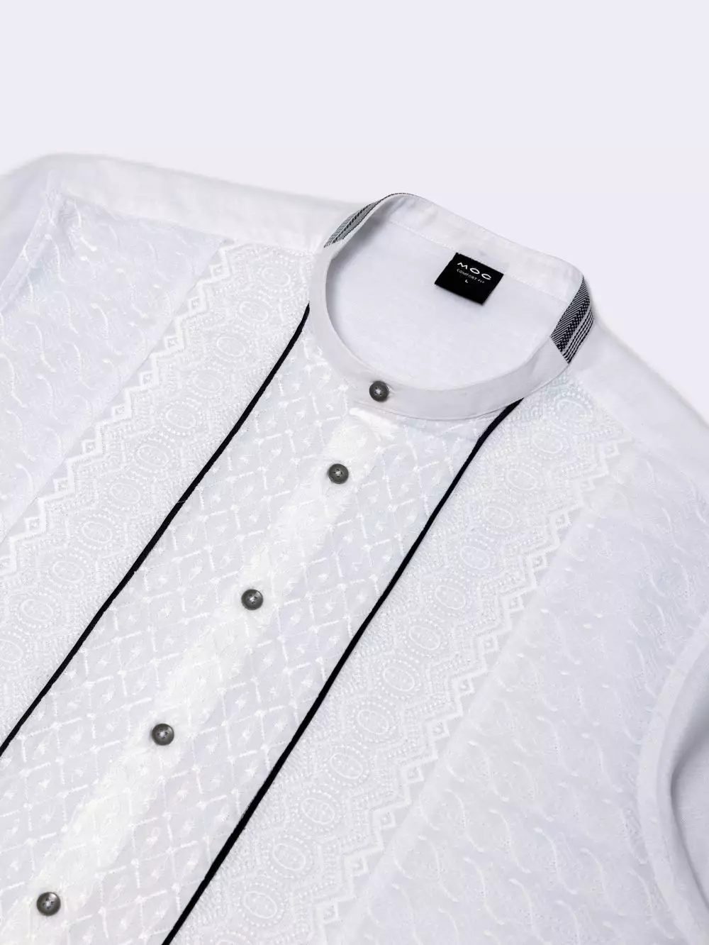 MOC Kemeja Koko Lengan Panjang Pria Othman - White