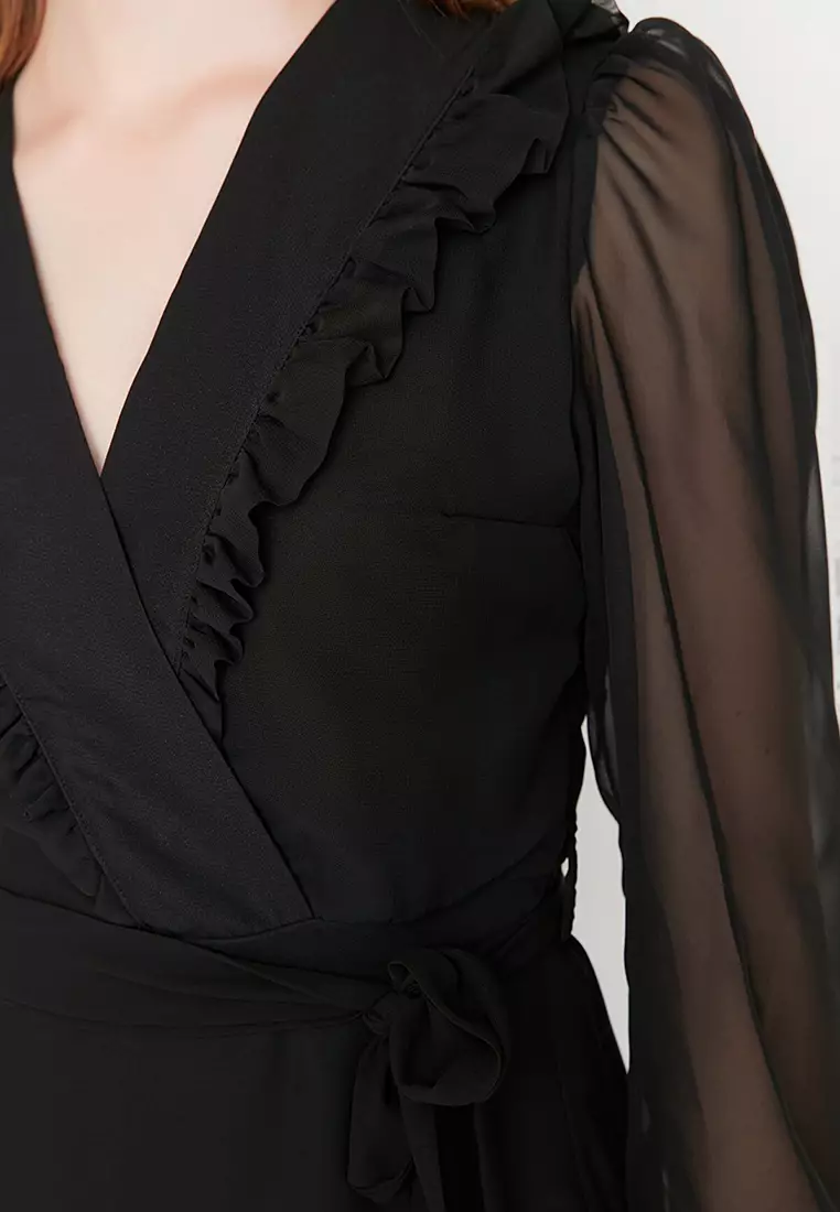 Chiffon wrap dress online