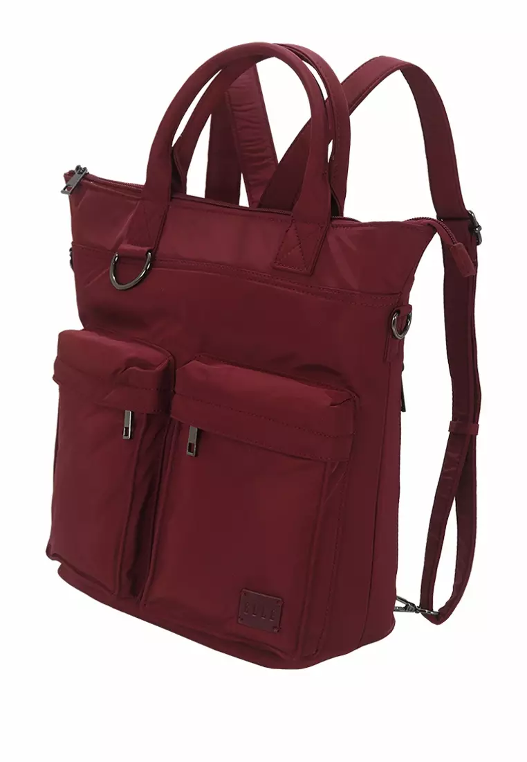 Elle Backpack B05-EL-3218 Red With Pouch acc