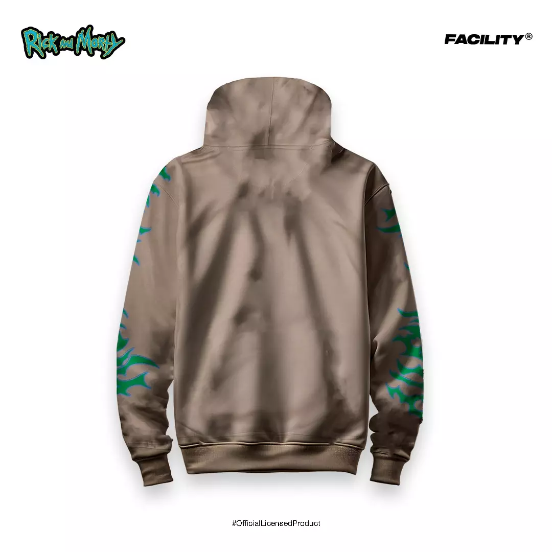FACILITY Rick and Morty - Rickvival Electric Hoodie - Mocca Brown