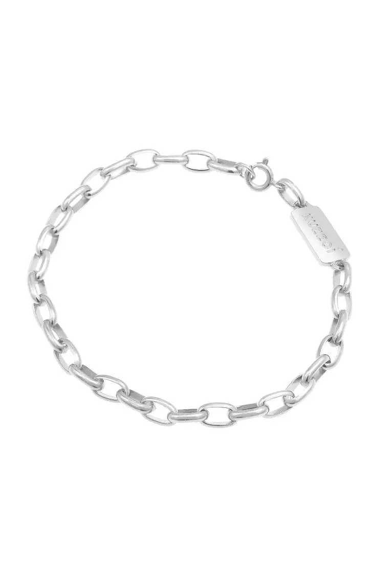 Buy Kuzzoi Bracelet Men Link Chain Oval Solid Basic 2023 Online