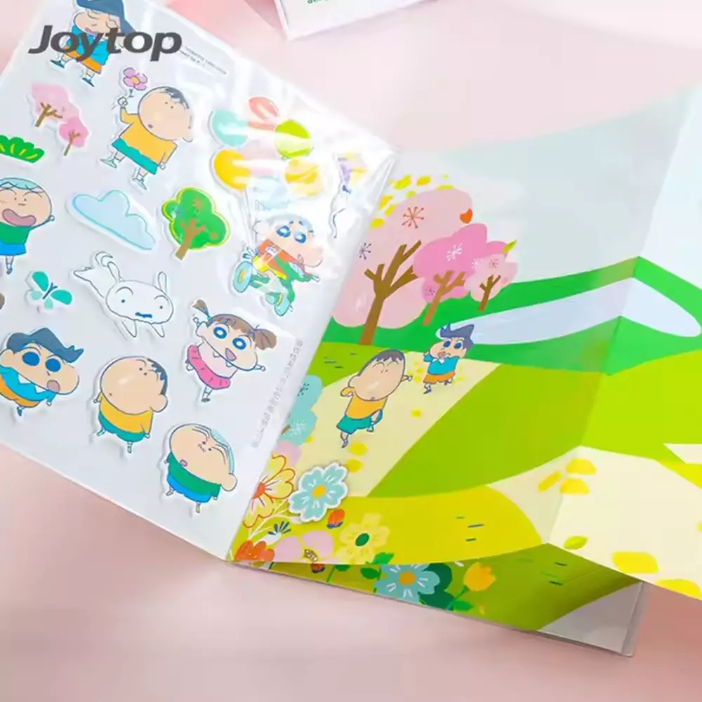 Kiddy Fun Joytop Set Diy Shinchan Bubble Sticker Book Random