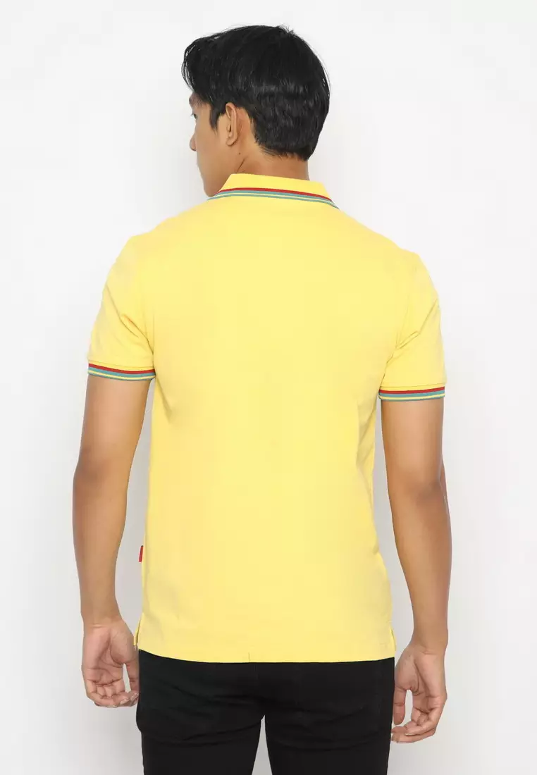 POLICE Polo Shirt Krah Stripes Pria 207200221