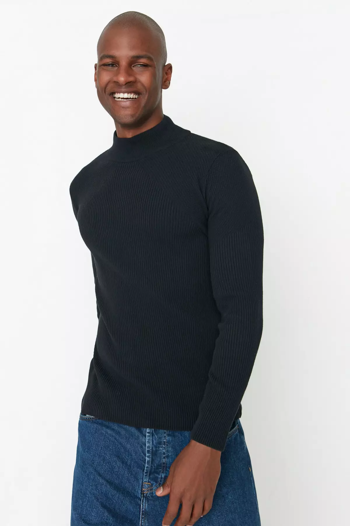 Fitted mock turtleneck discount