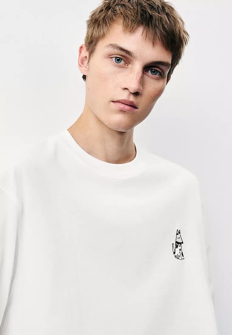 Printed Crew Neck Oversized T-Shirt