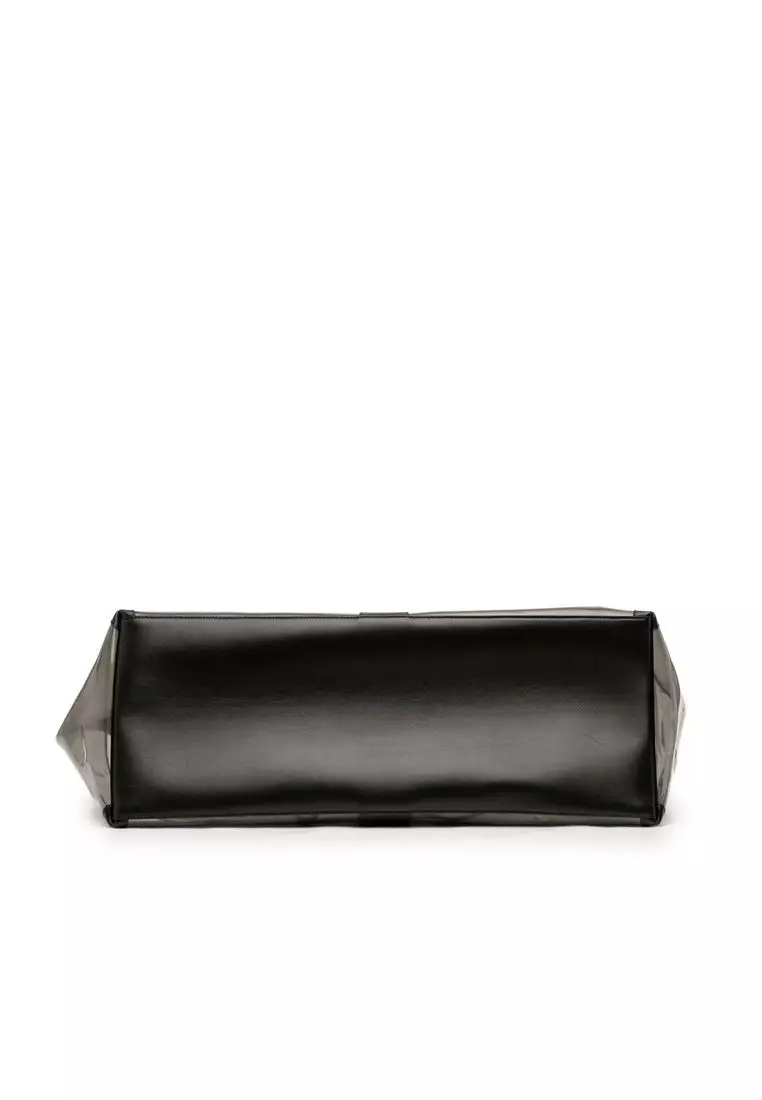Pre-Loved Saint Laurent Maxi Pvc Transparent Y Tote