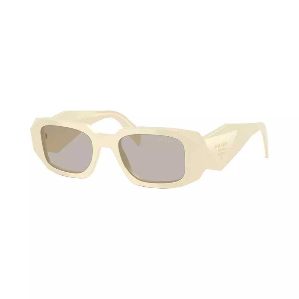 PR 17WS Rectangular Sunglasses White Milk