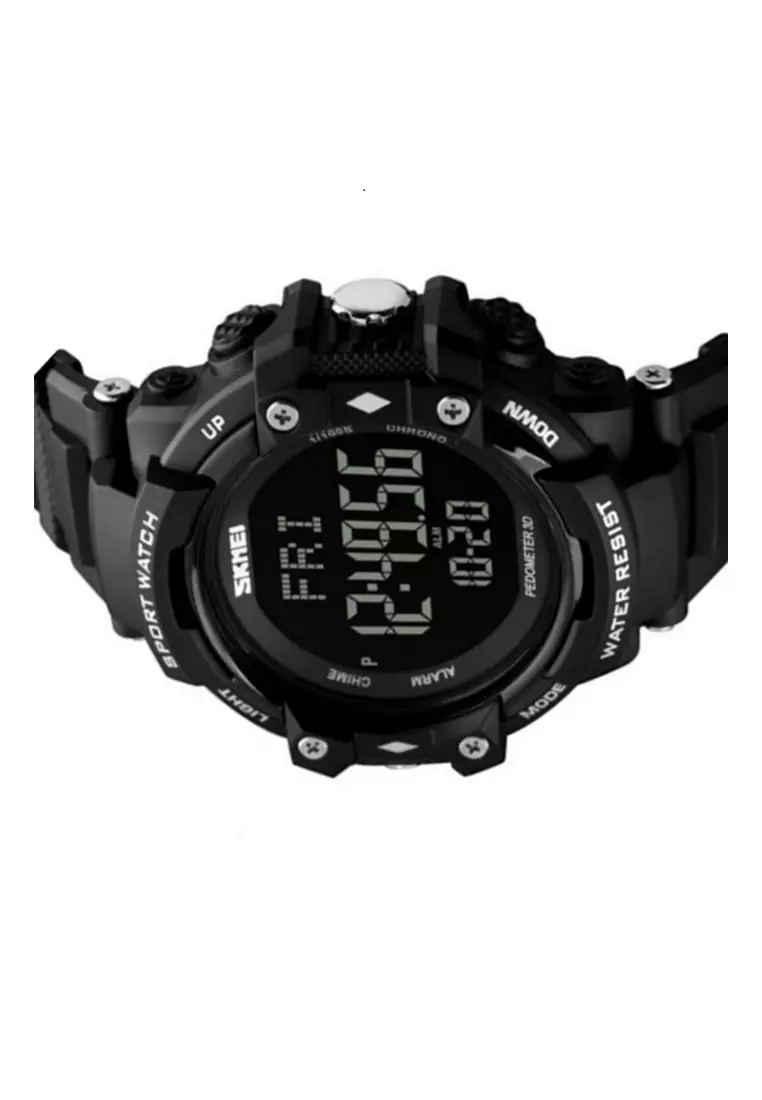 Jam Tangan Olahraga Pedometer Heart Rate Stopwatch Waterproof Strap Tali Material Silicon RE55 ORIGINAL
