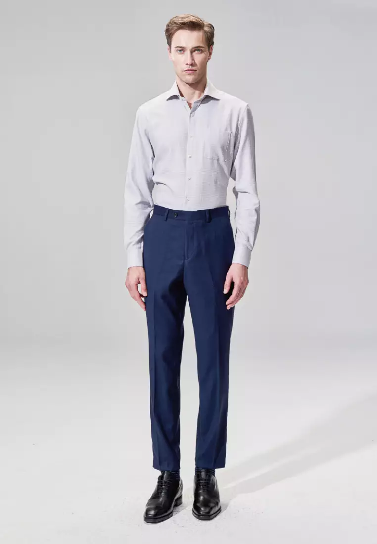 Dual-Colored Interlaced Classic Fit Shirt