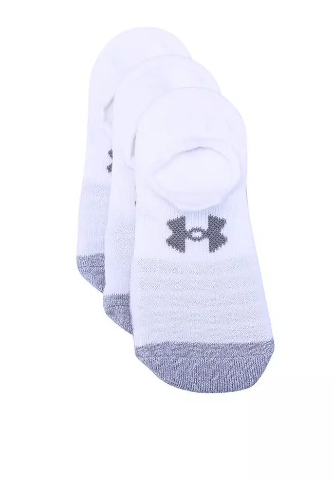 Under Armour Heatgear Locut Socks 3 Pairs (White)-1346753-100