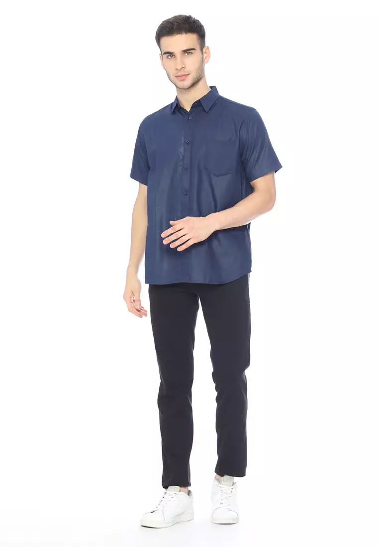 Ryusei Kemeja Arata Navy