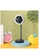 YASE YASE YS2219 Mini Desktop Portable Fan 360 Degree Adjustable with Large Wind and LED Light (Warm) Blue D030AES9DAB836GS_4