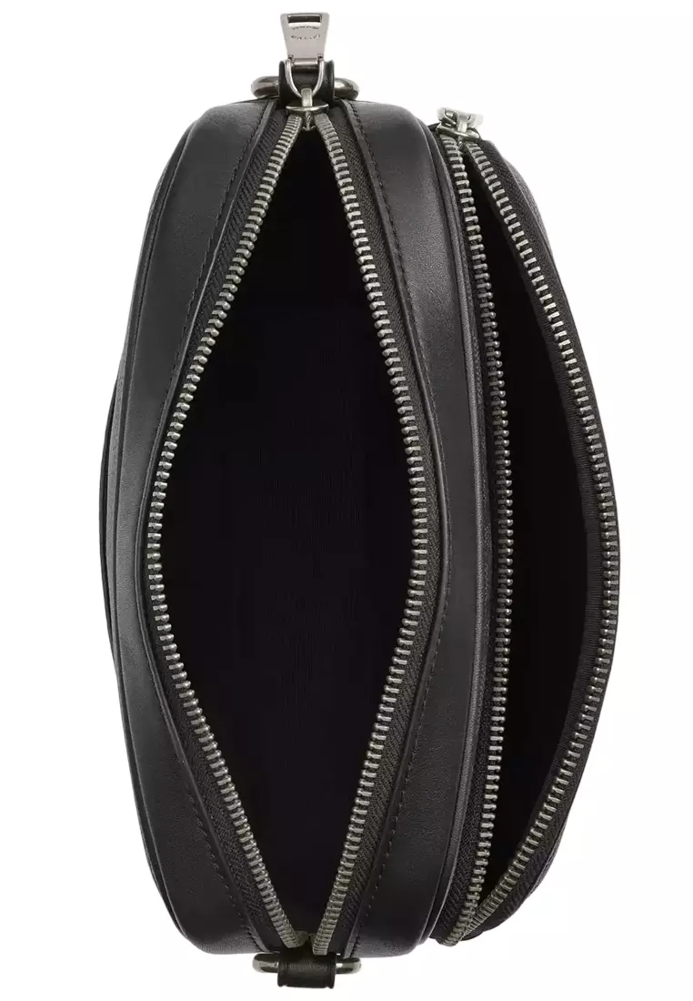 Finlay Crossbody Bag In Signature Canvas - Charcoal/ Black CDB25