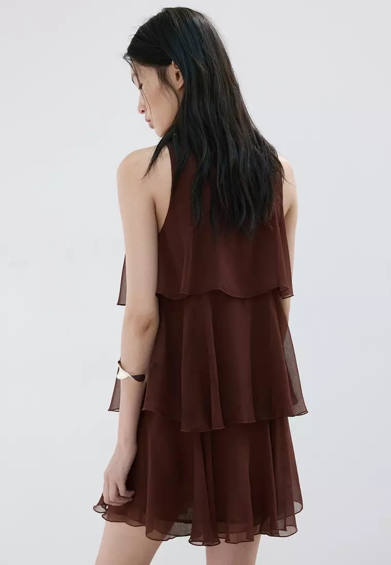 Ruffled Draped Dress
