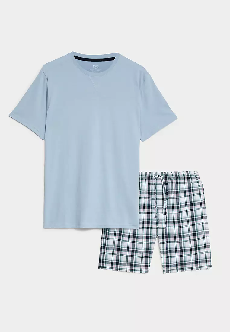 Pure Cotton Checked Pyjama Set