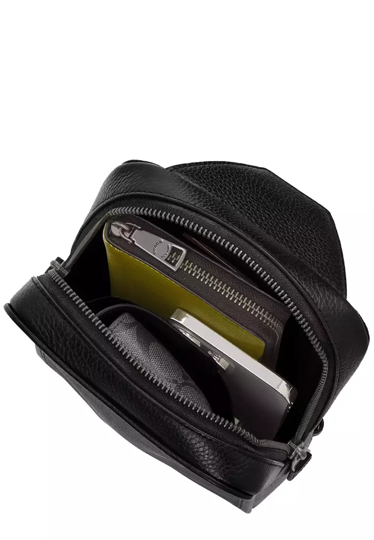 Sullivan Pack Bag In Signature Canvas With Patches in Charcoal Multi CY820