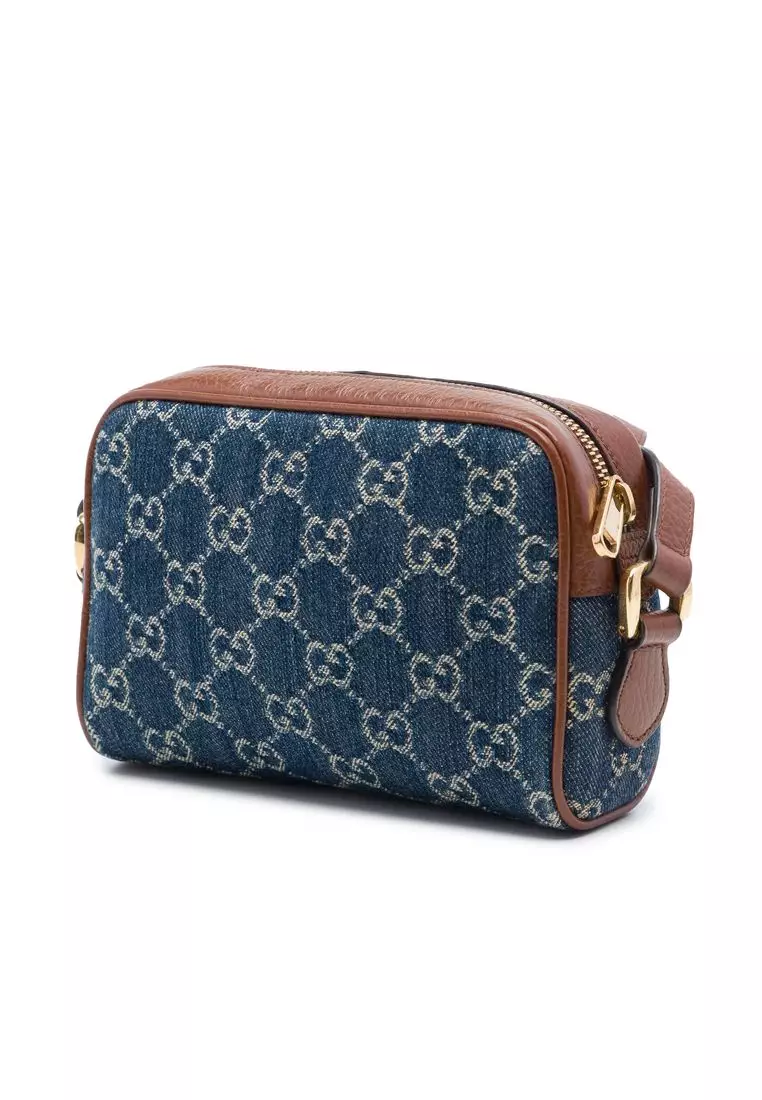Pre-Loved Gucci Mini Gg Denim Ophidia Crossbody