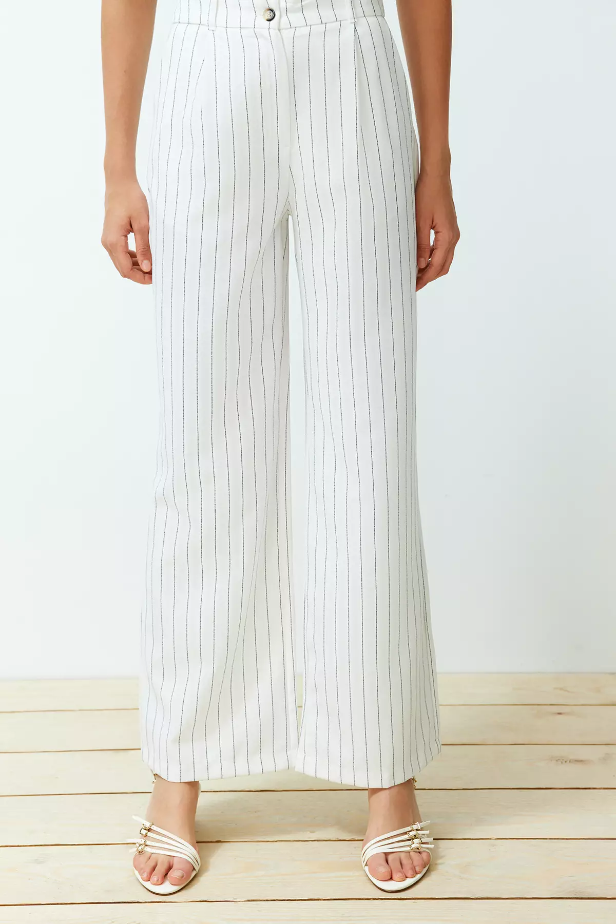High Waist Stripe Trousers