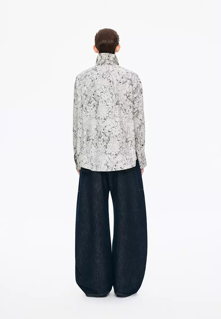 Pattern Element Floral OVERSIZE Long Sleeve Shirt