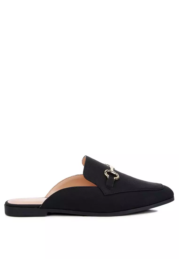 Discount on London Rag  shoes - SKU: Horsebit Slip On Mules In Black