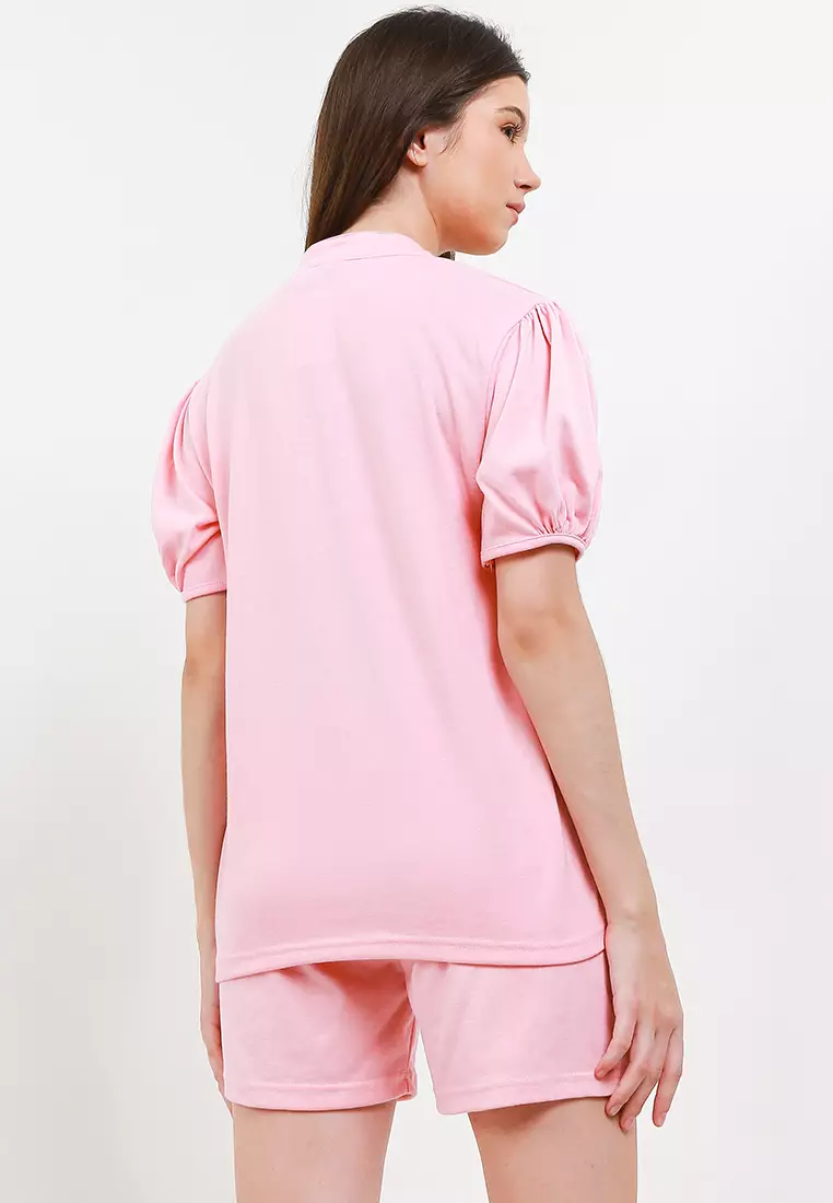 Pyama Baju Tidur Short Sleeve Short Pants Set Sleepwear