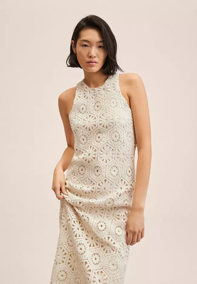 Buy Mango Crochet Cotton Dress 2023 Online ZALORA Philippines