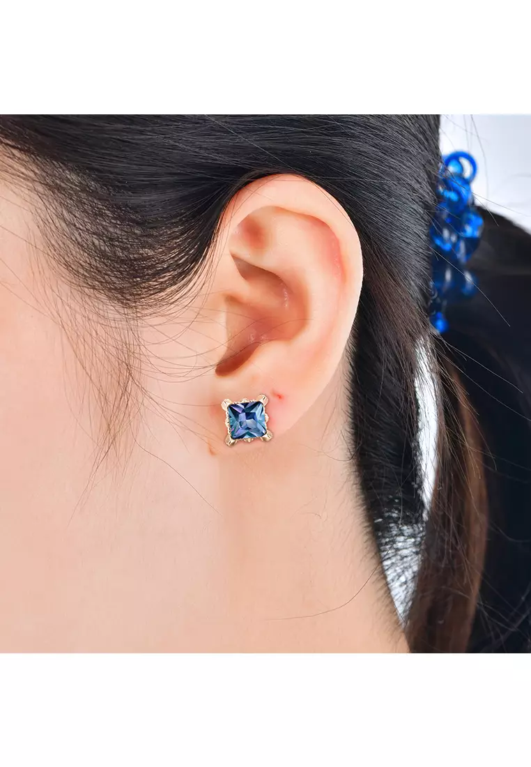 [Alexandrite Collection] Ivana Alexandrite Earring RG - Anting Silver S925 by Her Jewellery