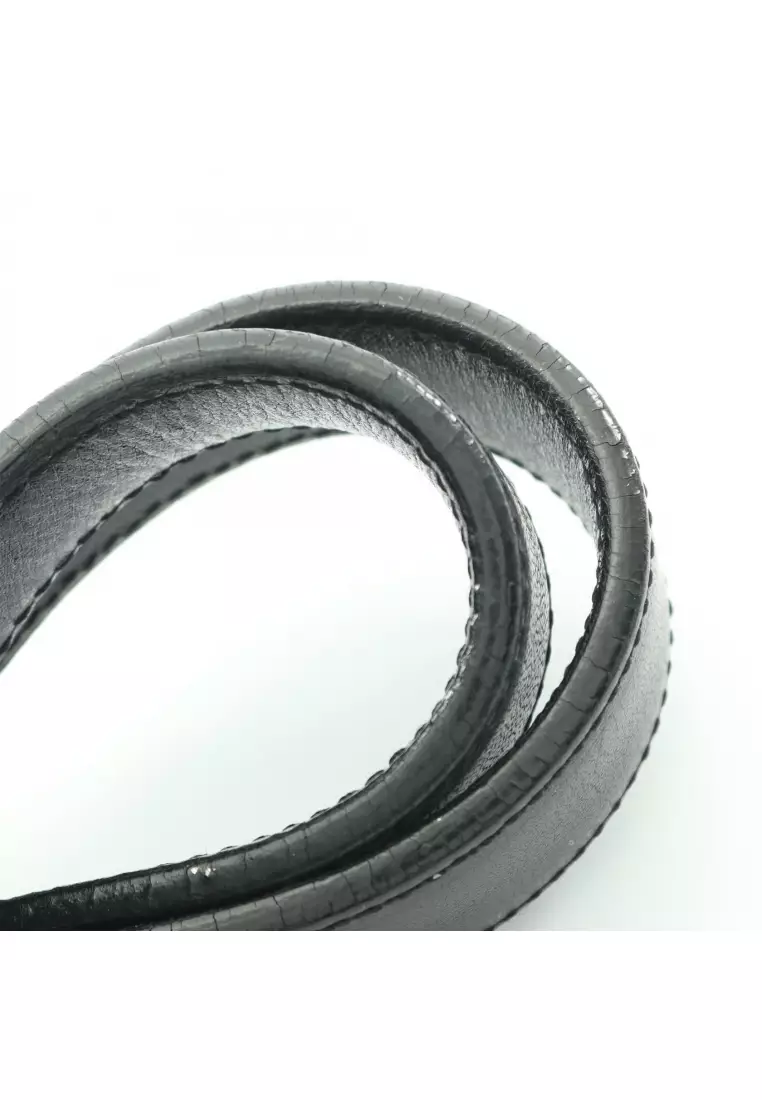 Pre-Loved LOEWE Lola 26 Handbag leather Champagne Gold black metallic