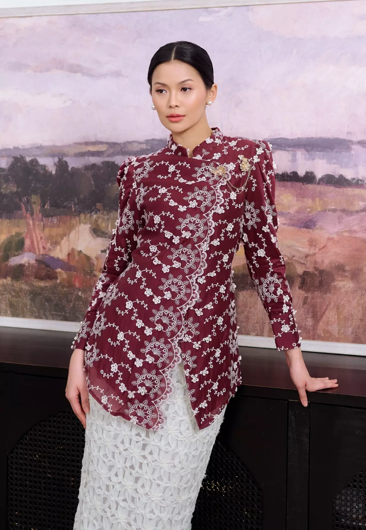 Naira Blouse - Burgundy