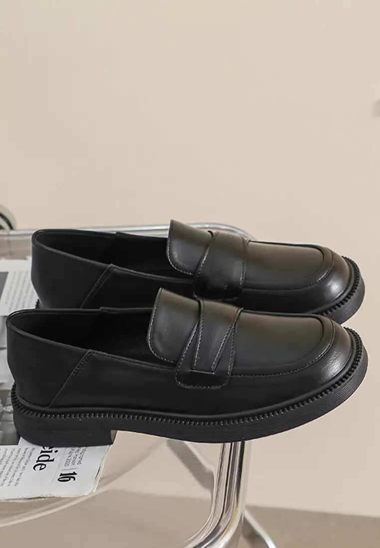 Micofiber Leather Platform Loafers WW919-2