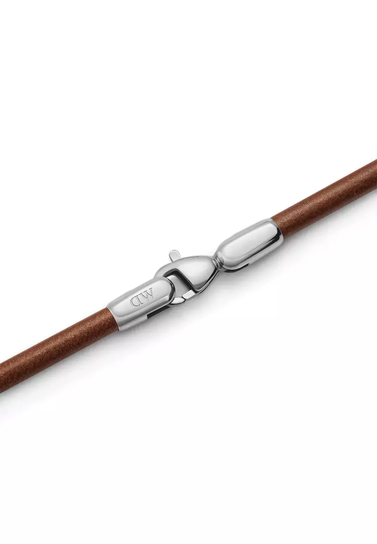 St Mawes Bracelet Silver 2.8mm Fashion Bracelet for women and men - Leather Bracelet - DW Official Jewelry - Authentic