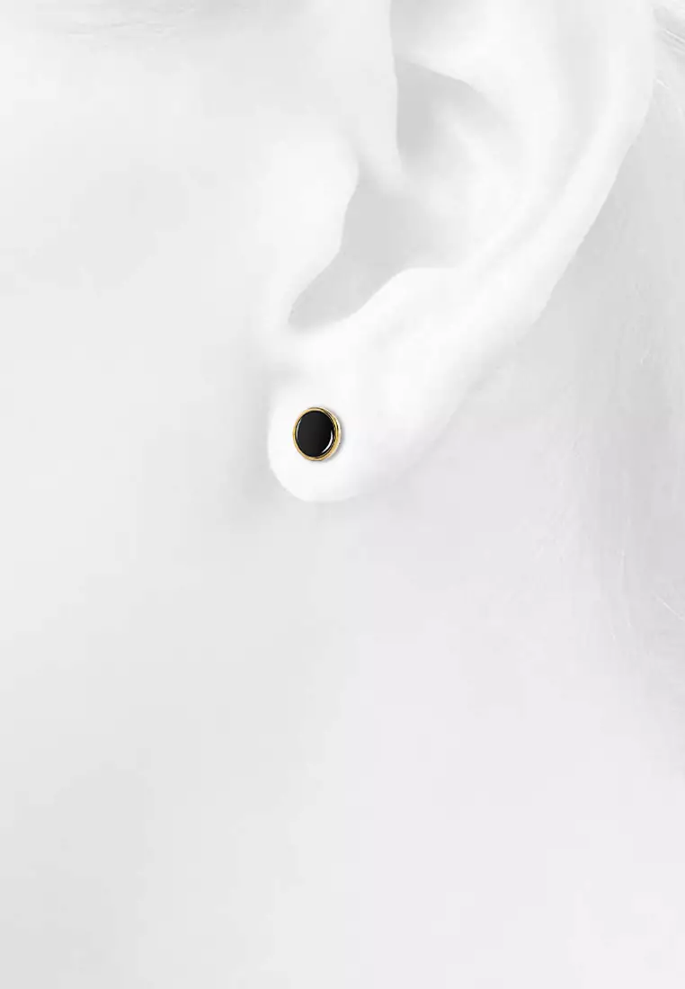 Mitch Stud Earrings in Gold 8mm
