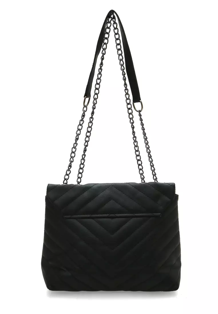 Alfiyah Tas Selempang Wanita Design Elegant Motif Simetris - Black