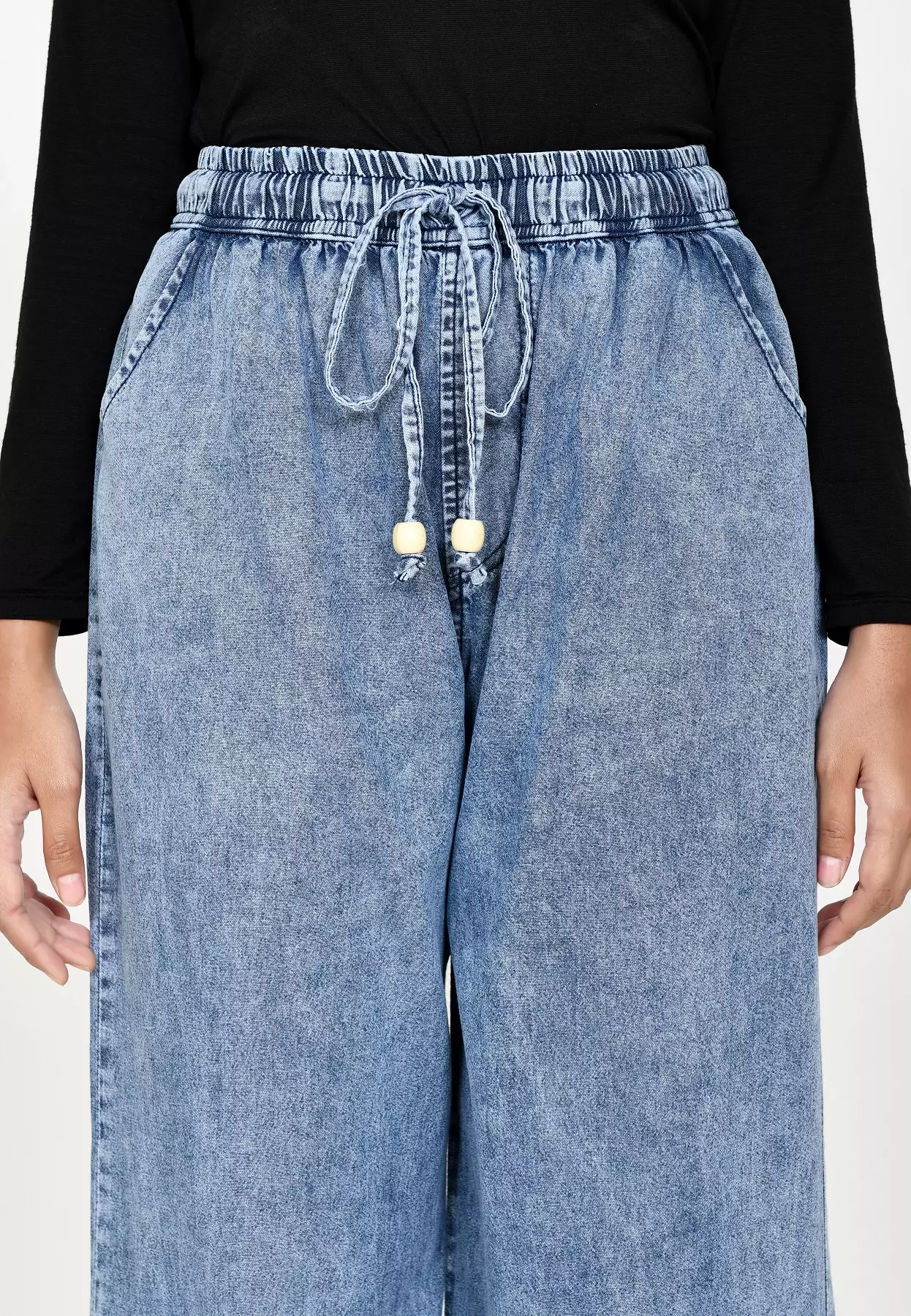 Kulot Denim Emma [Panjang 102 cm] SNOW BLUE