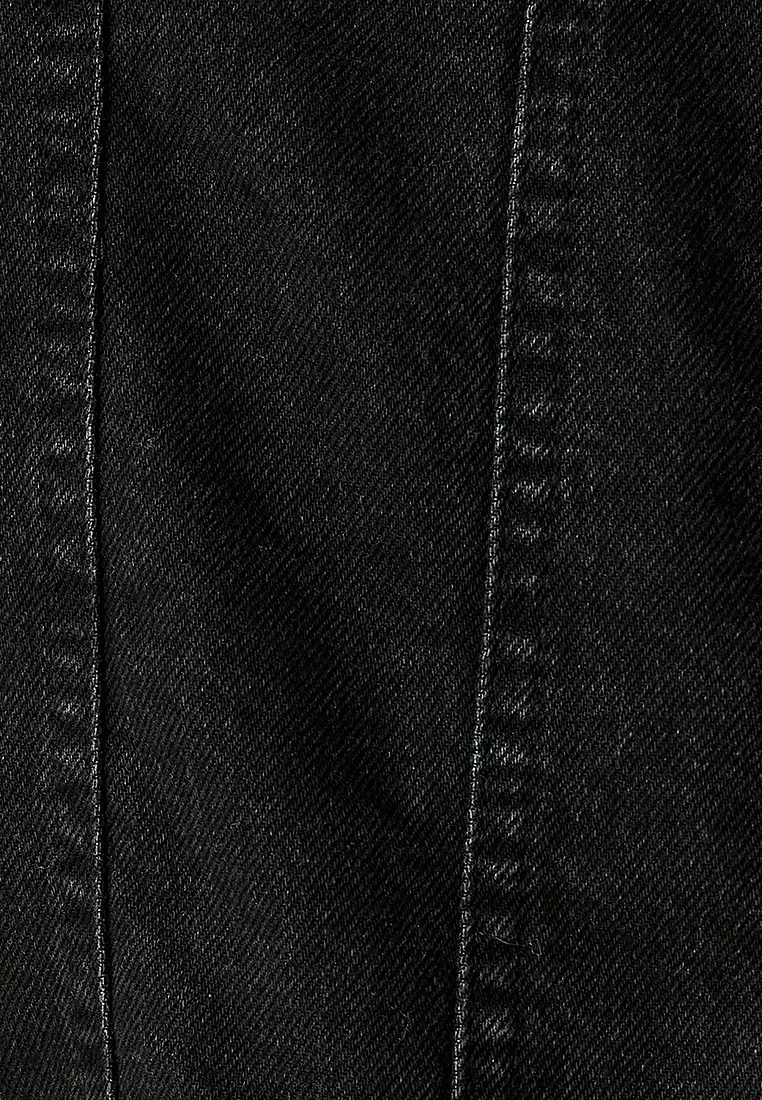 Plush Collar Denim Jacket