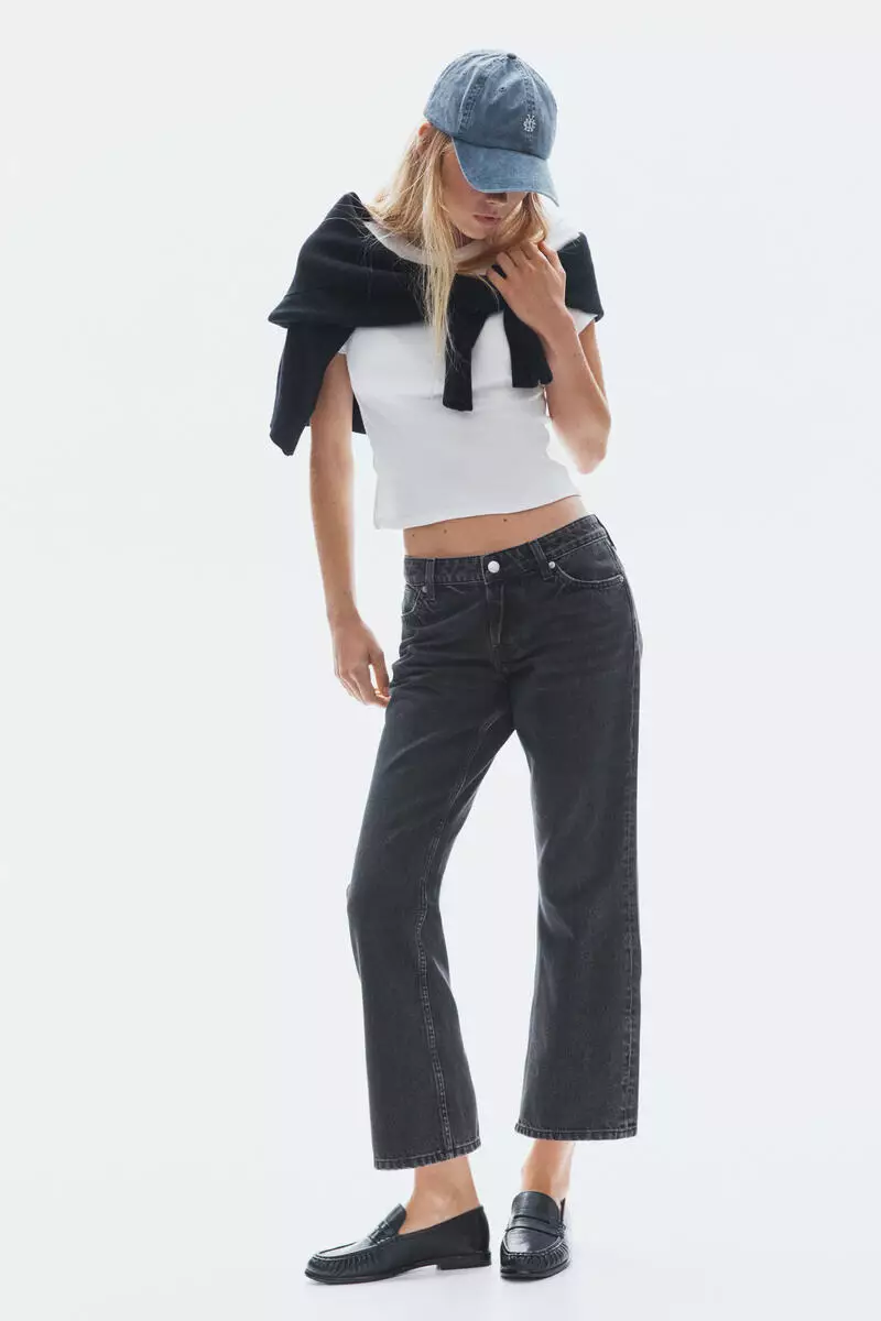 Bootcut Regular Waist Cropped Jeans